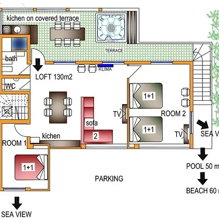 House Bellavista With Hot Pool Apartman *