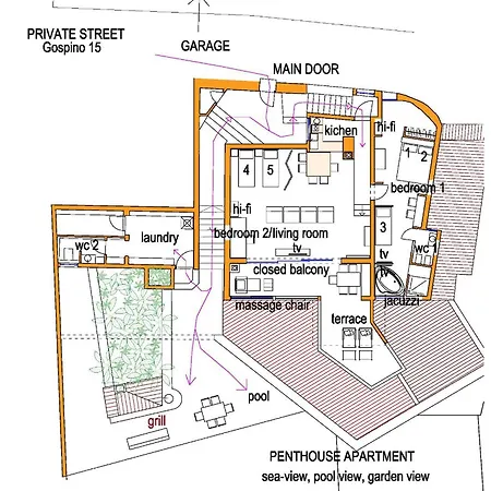 House Bellavista With Hot Pool Appartement