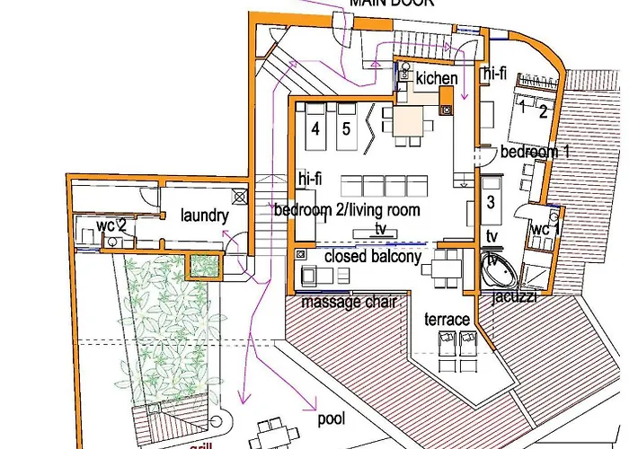 House Bellavista With Hot Pool Apartment