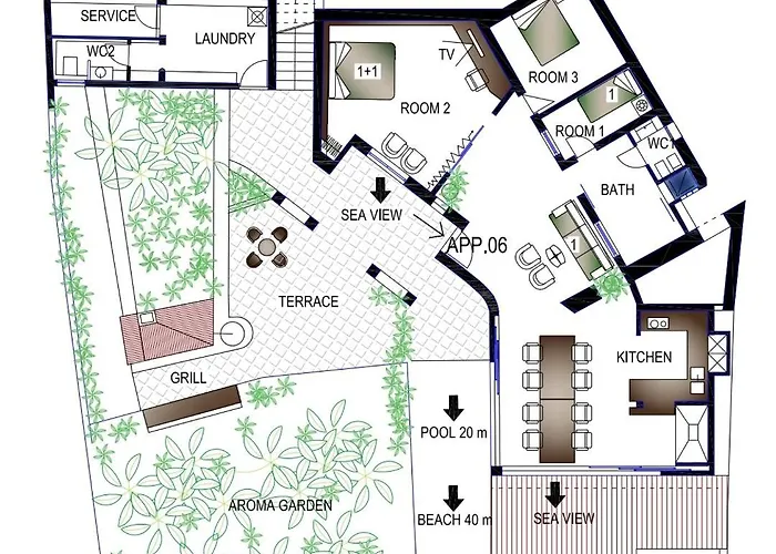House Bellavista With Hot Pool Apartment